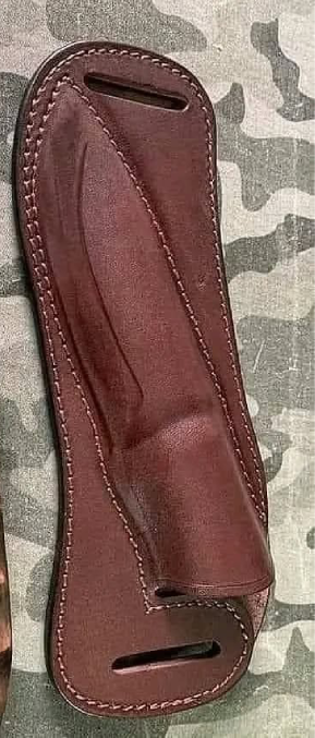 Premium Full Tang Tracker Knife - Textured Multi-Purpose Survival Blade with Finger-Groove Rosewood Handle