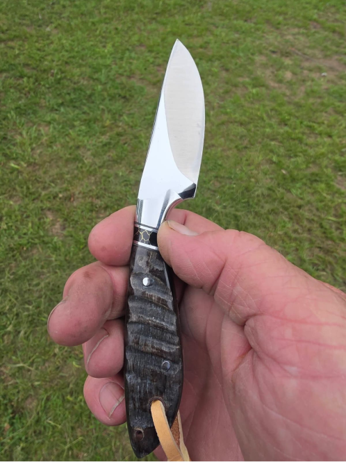 Premium Handcrafted Fixed Blade D2 Steel Hunting  Knife with Custom Leather Sheath