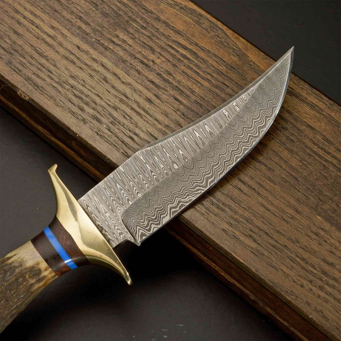 The Stag Spirit – Stag Handle Knife with Brass Guard for Hunters