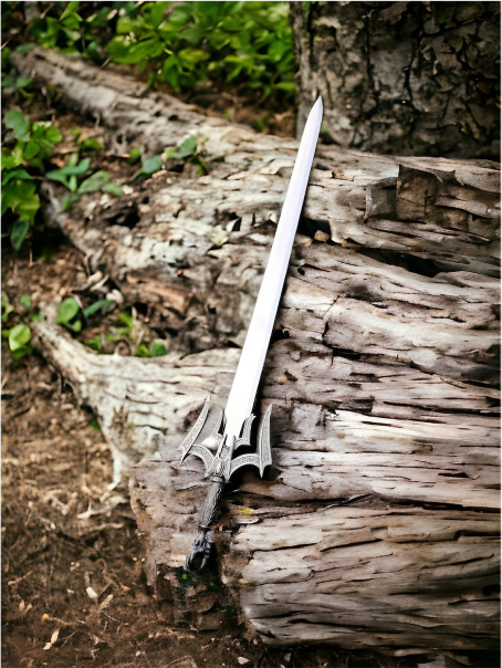 High Elf Fantasy Blade Display Prop, Handcrafted Elven Replica Wall Hanging Decor, Birthday Gift for Gamer, Blunt Blade History Collectible