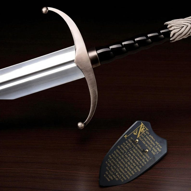 Longclaw White Wolf Longsword – Fantasy Medieval Bastard Sword for Cosplay & Display