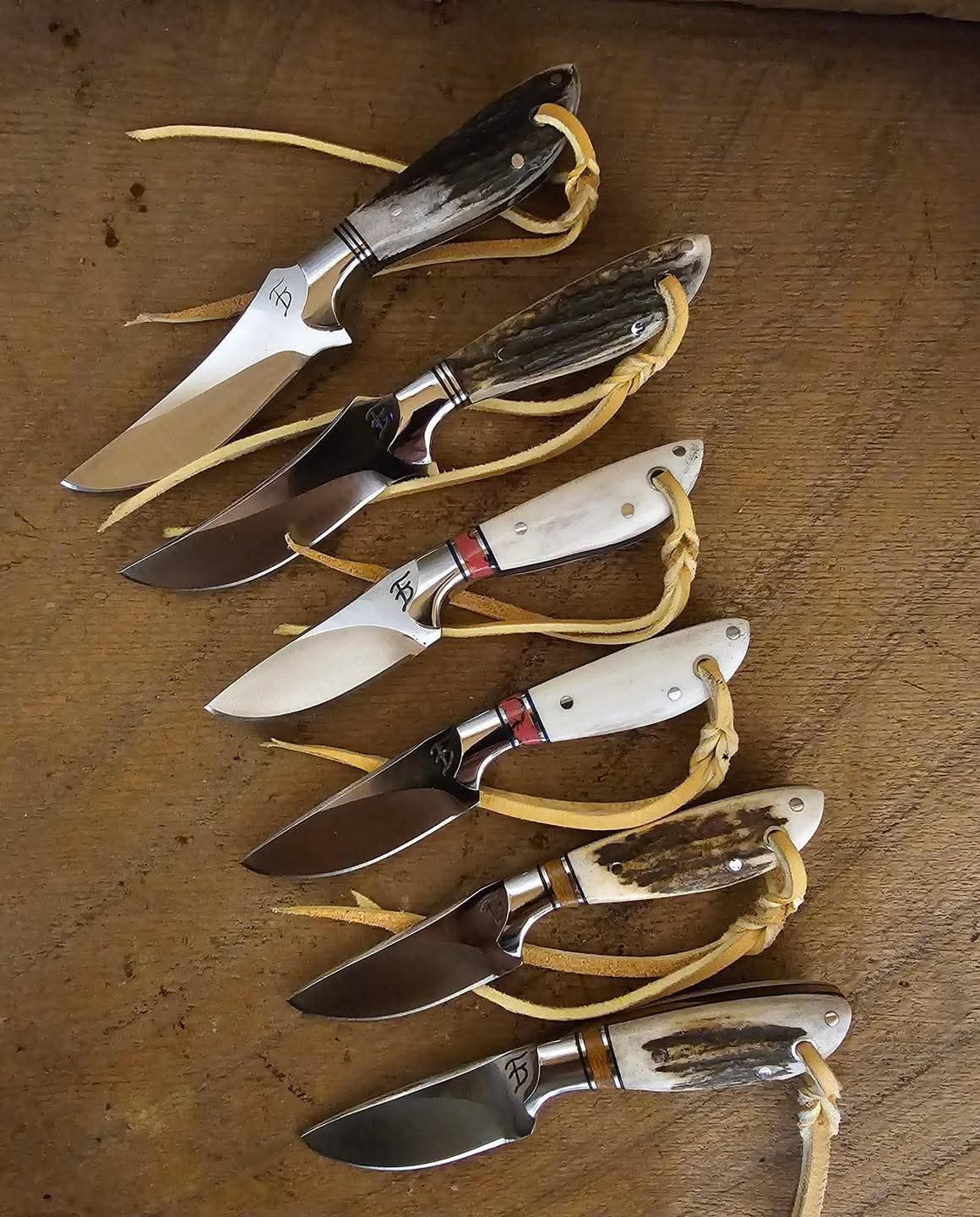 Handmade 8" D2 Tool Steel Hunting Knife with Premium Bone & Stag Antler Handle With Leather Sheath