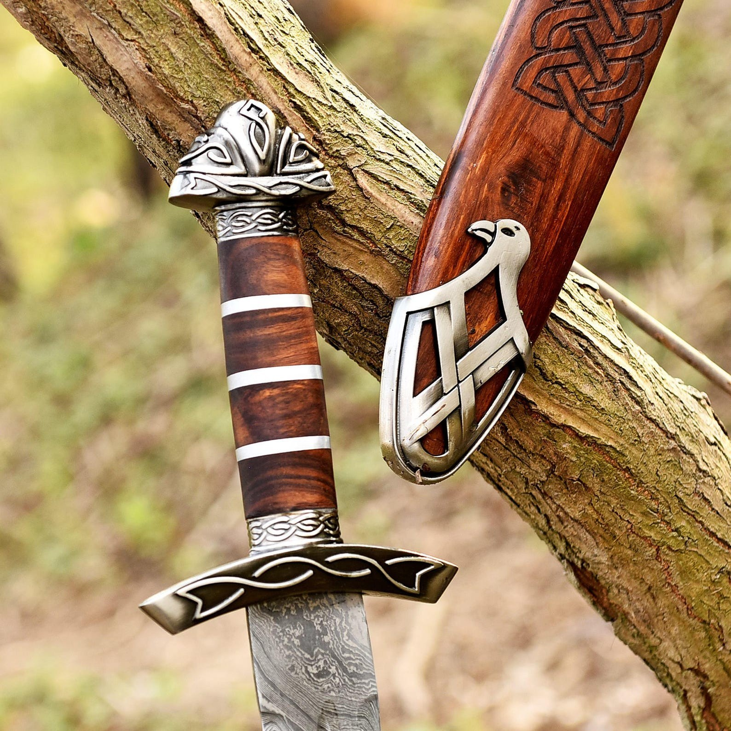 Hand Made Forged Damascus Steel Sword Viking Sword Replica Sword|Medieval Sword|Northmen Viking Sword With Scabbard| Personalized Gift