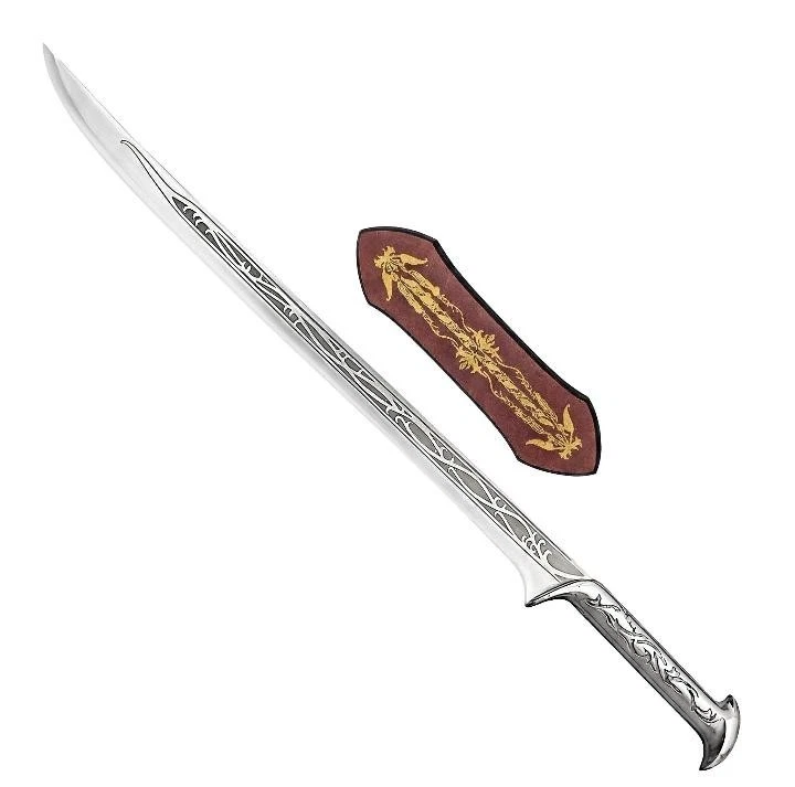 Custom Handmade Elven King Thranduil Sword Replica | Movie Inspired Fantasy Elven Steel Sword with Leather Sheath | Premium Cosplay & Collectible Medieval Sword