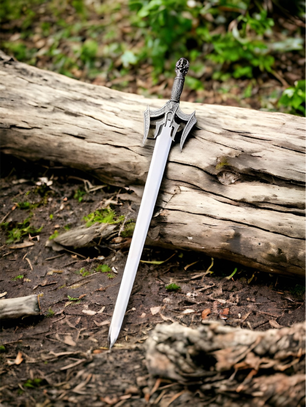 High Elf Fantasy Blade Display Prop, Handcrafted Elven Replica Wall Hanging Decor, Birthday Gift for Gamer, Blunt Blade History Collectible